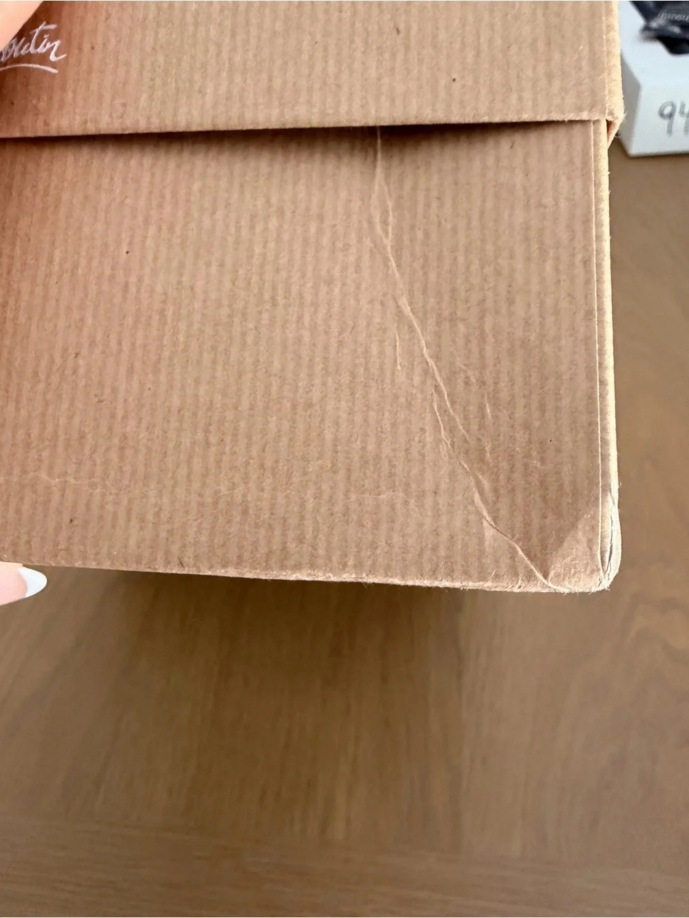 Christian Louboutin Tan Branding Shoe Box with White Logo